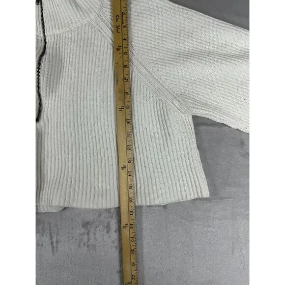 Free People Off-white Greta Half Cropped Sweater Size S - Picture 7 of 9